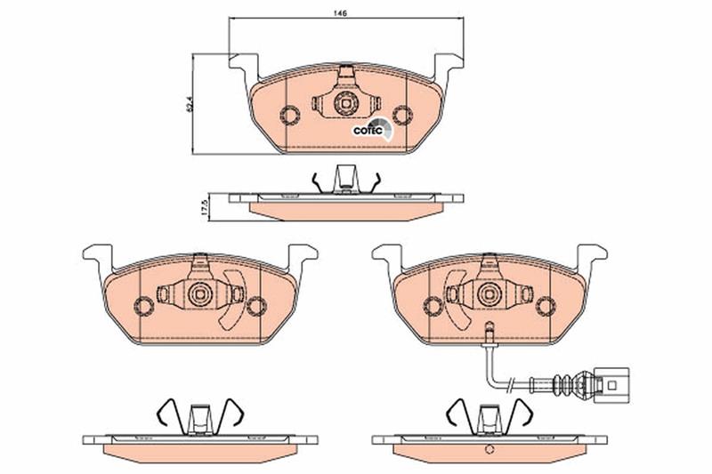 set placute frana,frana disc - TRW