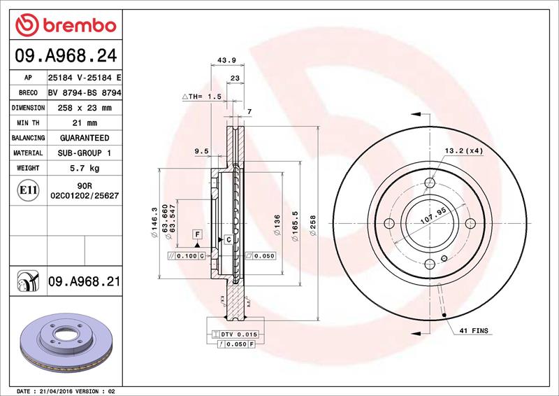 Disc frana - BREMBO