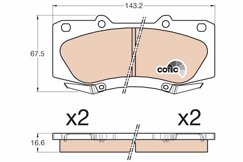 set placute frana,frana disc - TRW