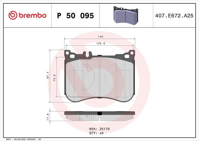 set placute frana,frana disc - BREMBO