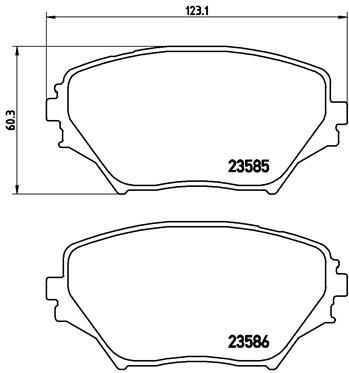 set placute frana,frana disc - BREMBO