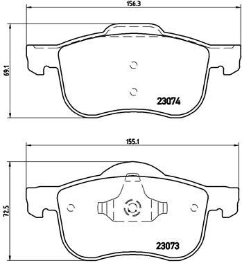 set placute frana,frana disc - BREMBO