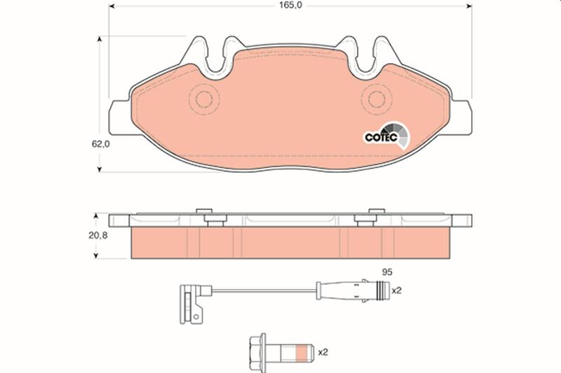 set placute frana,frana disc - TRW
