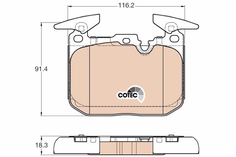 set placute frana,frana disc - TRW