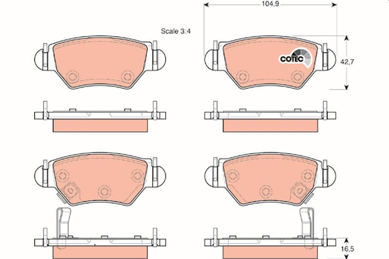 set placute frana,frana disc - TRW
