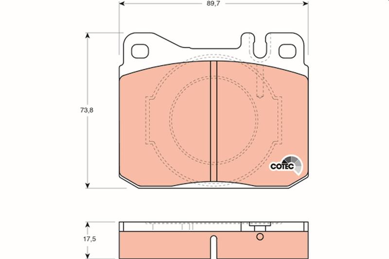 set placute frana,frana disc - TRW
