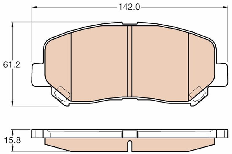set placute frana,frana disc - TRW