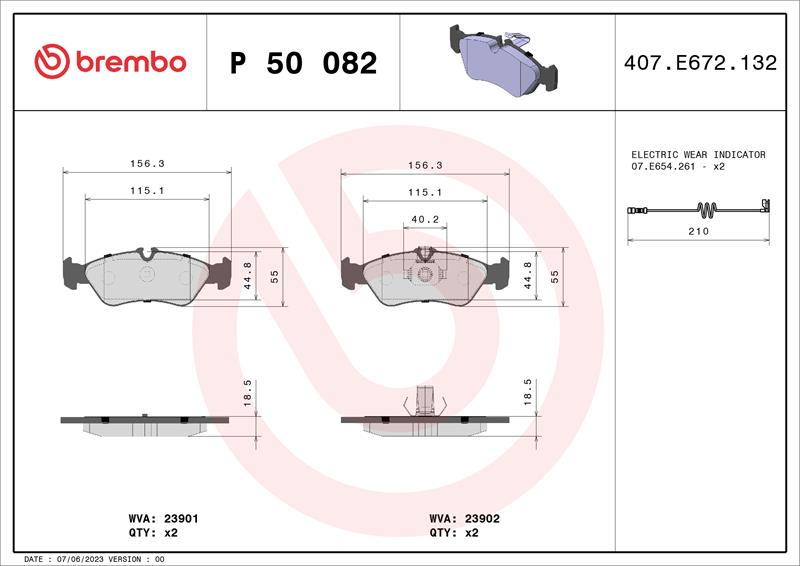 set placute frana,frana disc - BREMBO