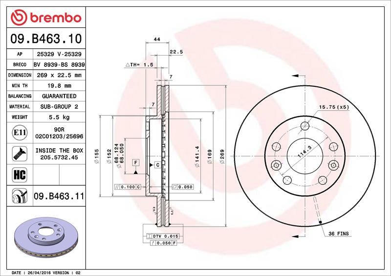 Disc frana - BREMBO