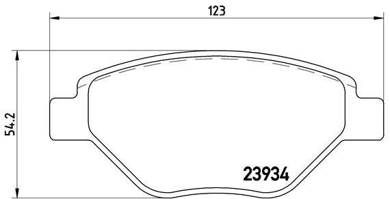 set placute frana,frana disc - BREMBO