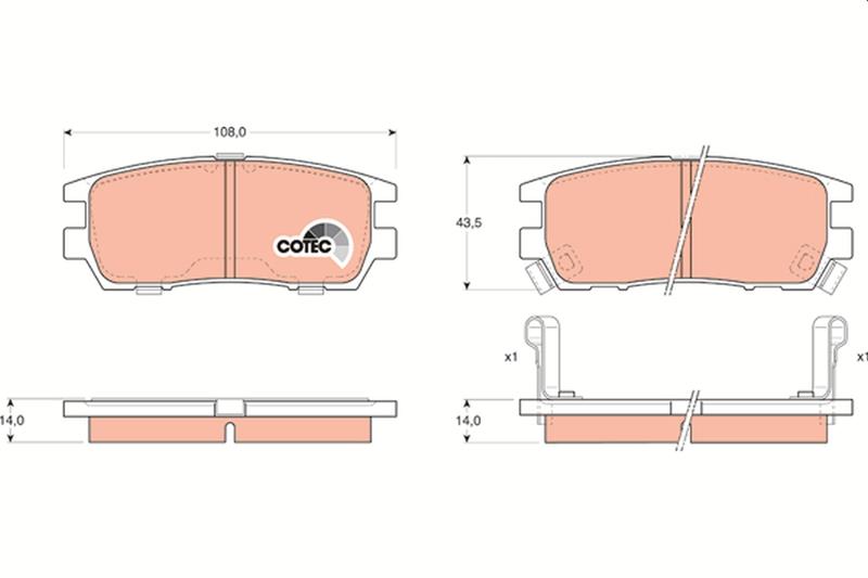set placute frana,frana disc - TRW