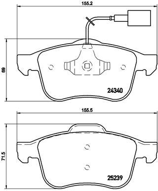 set placute frana,frana disc - BREMBO