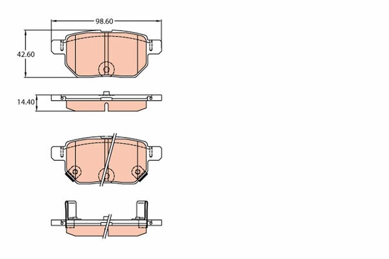set placute frana,frana disc - TRW
