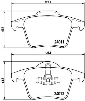 set placute frana,frana disc - BREMBO