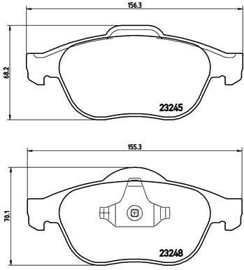 set placute frana,frana disc - BREMBO