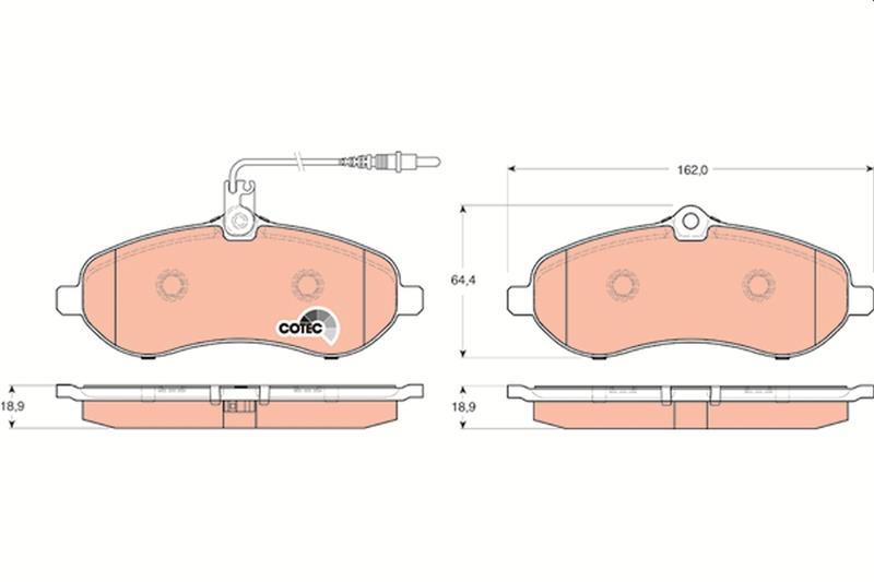 set placute frana,frana disc - TRW