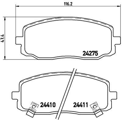 set placute frana,frana disc - BREMBO