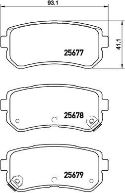 set placute frana,frana disc - BREMBO