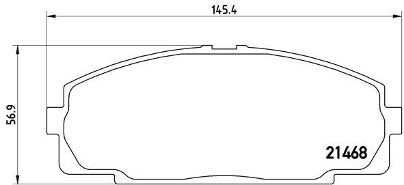 set placute frana,frana disc - BREMBO