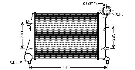 Intercooler, compresor - NISSENS