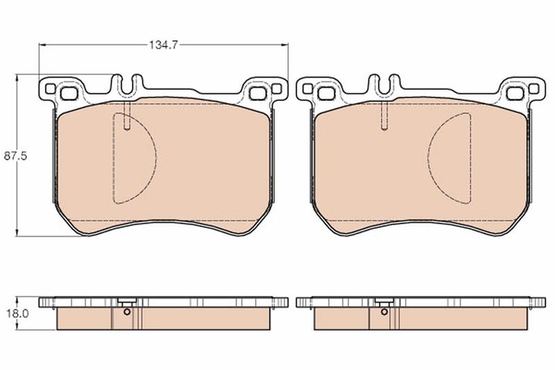 set placute frana,frana disc - TRW
