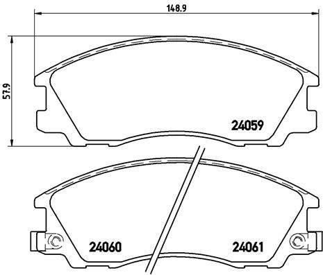 set placute frana,frana disc - BREMBO