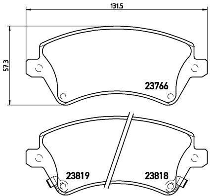 set placute frana,frana disc - BREMBO