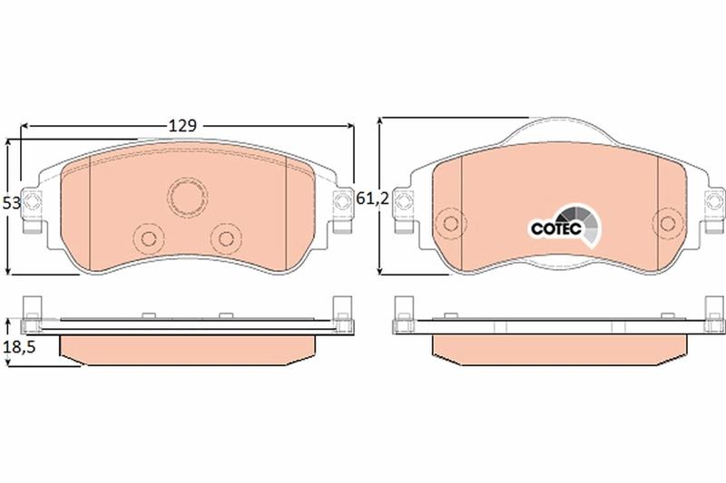 set placute frana,frana disc - TRW