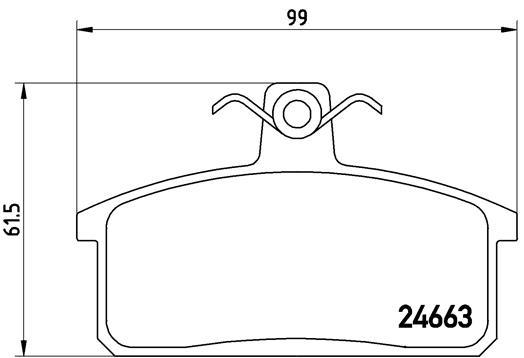 set placute frana,frana disc - BREMBO