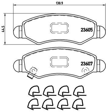 set placute frana,frana disc - BREMBO