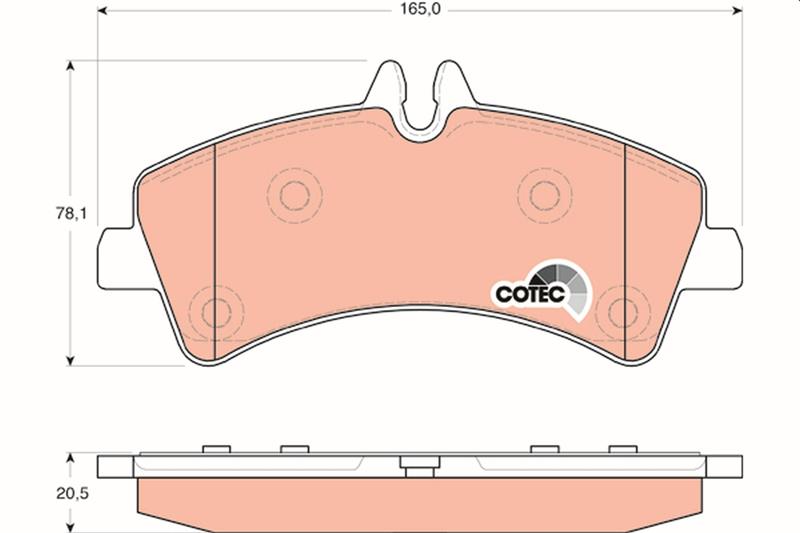 set placute frana,frana disc - TRW