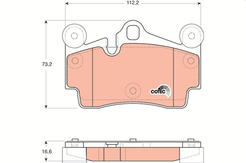 set placute frana,frana disc - TRW
