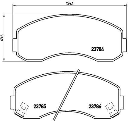 set placute frana,frana disc - BREMBO