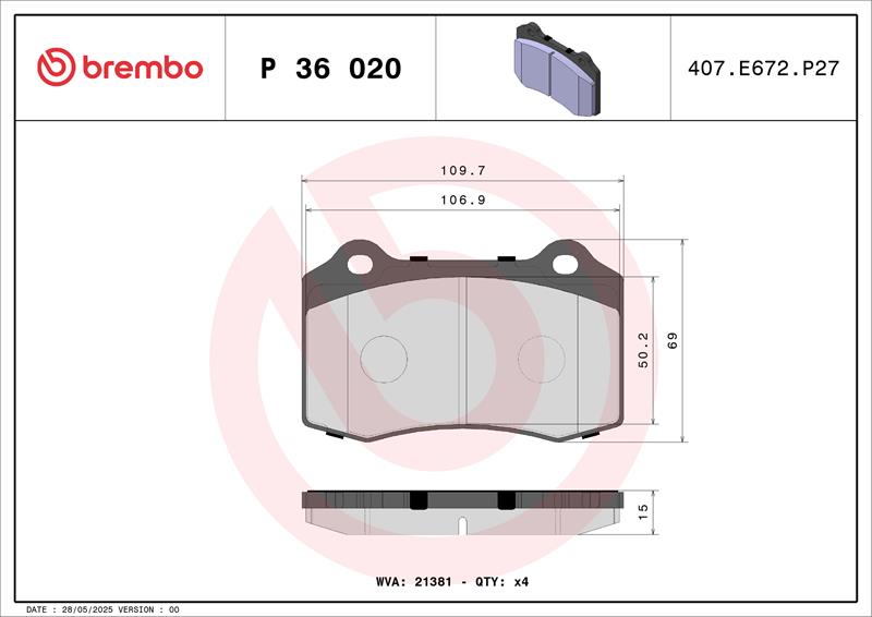 set placute frana,frana disc - BREMBO