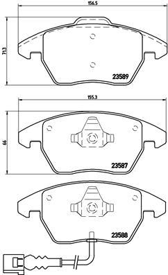 set placute frana,frana disc - BREMBO