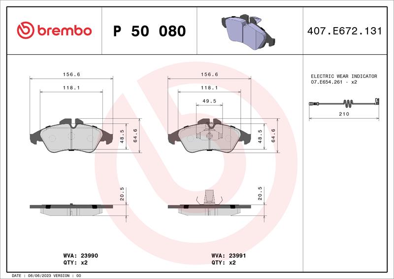 set placute frana,frana disc - BREMBO