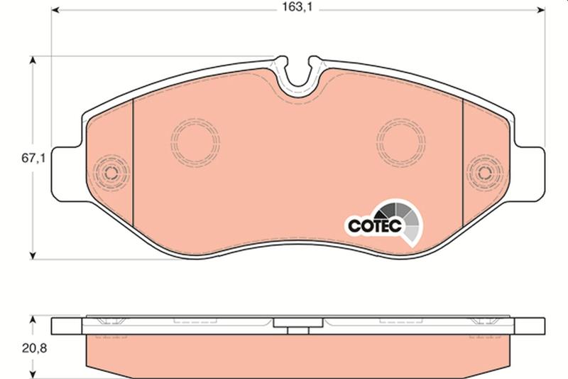 set placute frana,frana disc - TRW