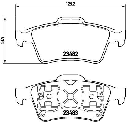 set placute frana,frana disc - BREMBO