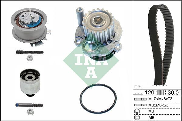 Set pompa apa + curea dintata - INA