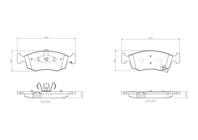 set placute frana,frana disc - BREMBO