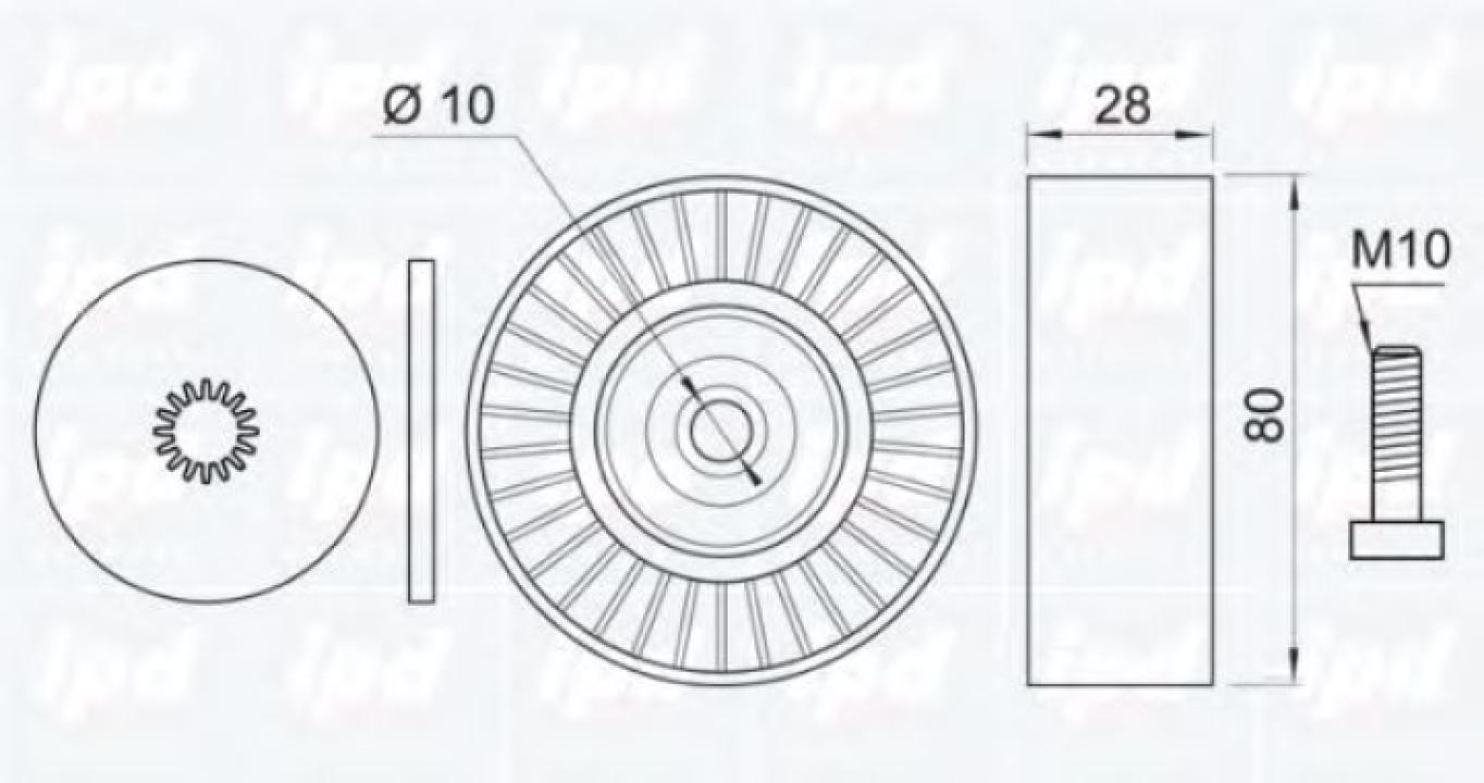 Rola ghidare/conducere, curea transmisie