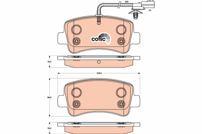 set placute frana,frana disc - TRW