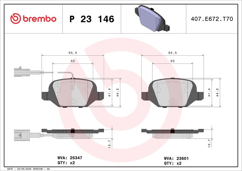 set placute frana,frana disc - BREMBO