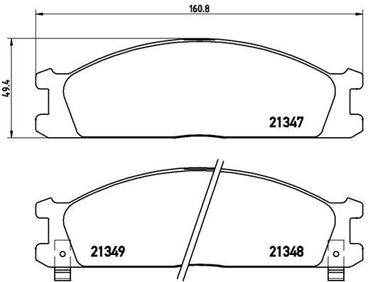 set placute frana,frana disc - BREMBO