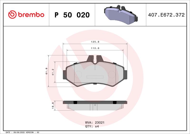 set placute frana,frana disc - BREMBO
