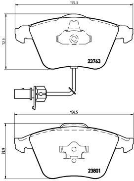 set placute frana,frana disc - BREMBO