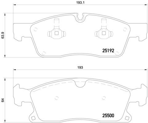set placute frana,frana disc - BREMBO