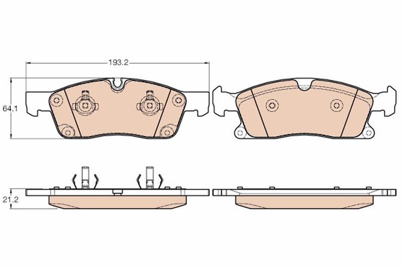 set placute frana,frana disc - TRW