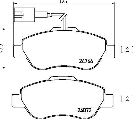 set placute frana,frana disc - BREMBO