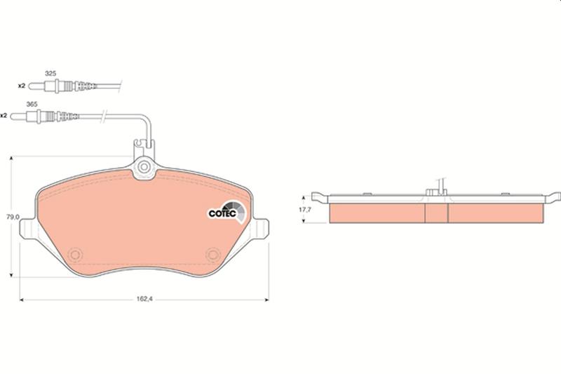 set placute frana,frana disc - TRW